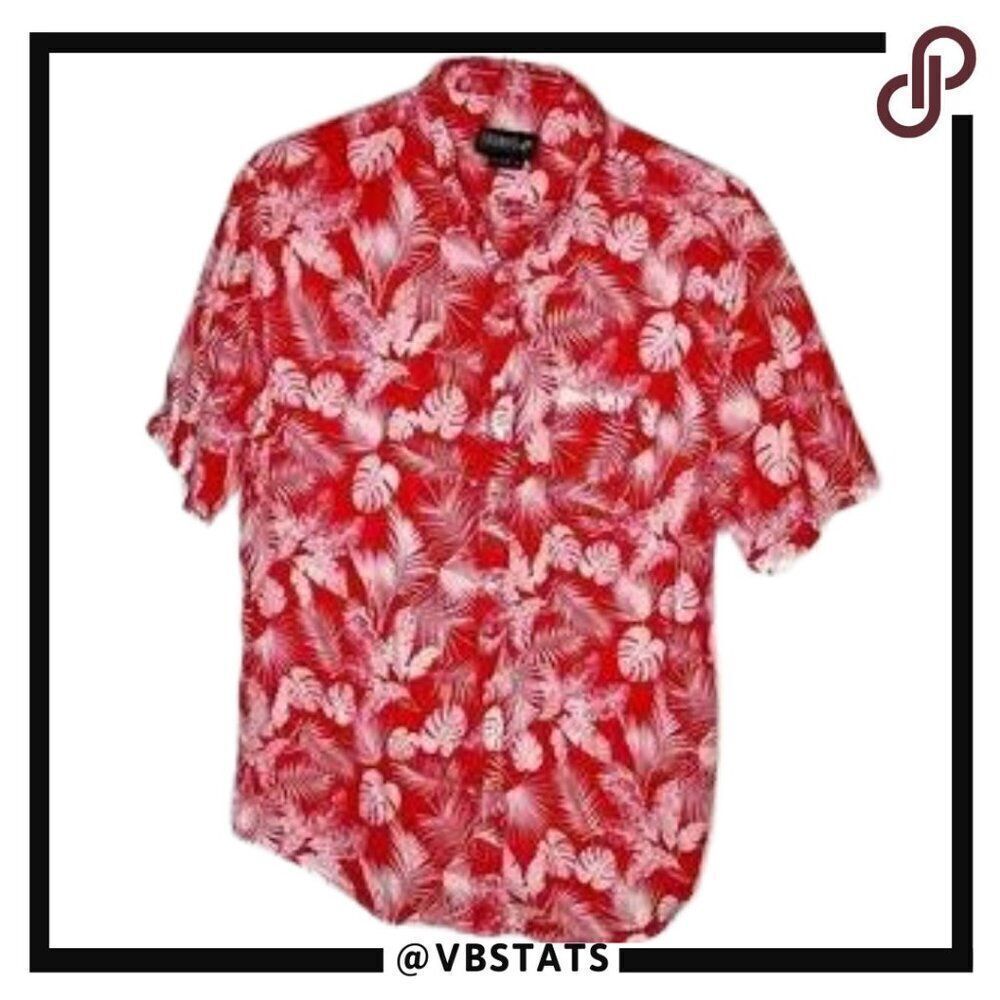 Large Trunks Red-White Floral Print Shirt‎